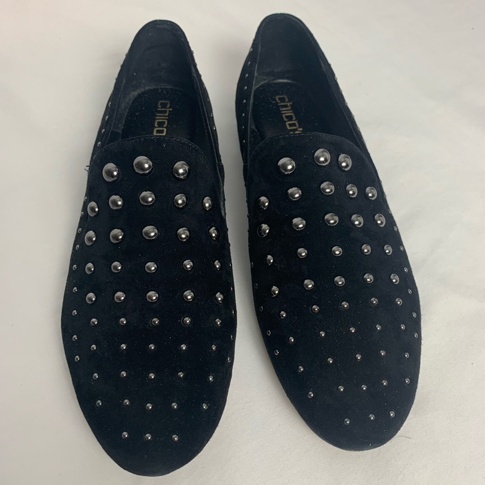 Chico’s Black Suede Studded Women's Loafers